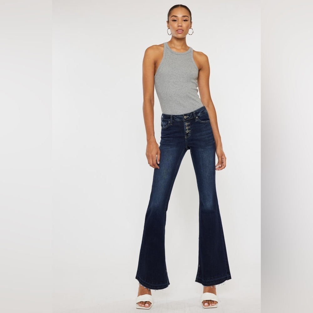 KanCan Dark Blue Flare Jeans